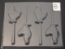 621 Rooster Chocolate Candy Lollipop Mold FACTORY SECOND